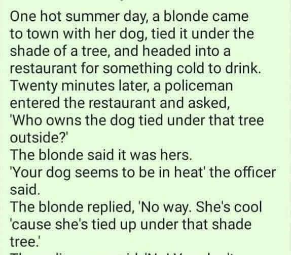 A blonde..