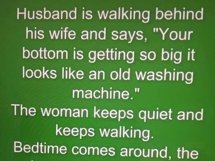 Husband is walking…