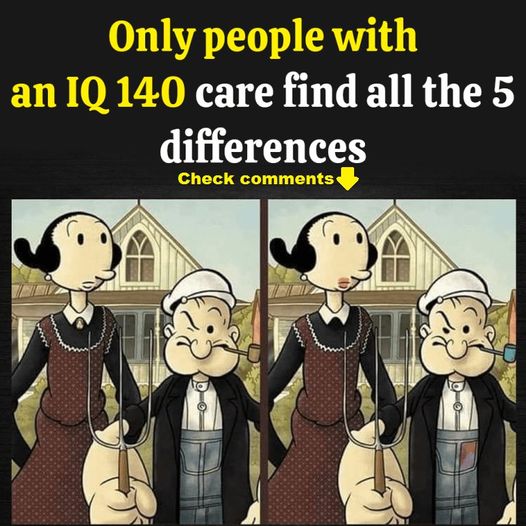 Only smart people can find all the 5 differnces
